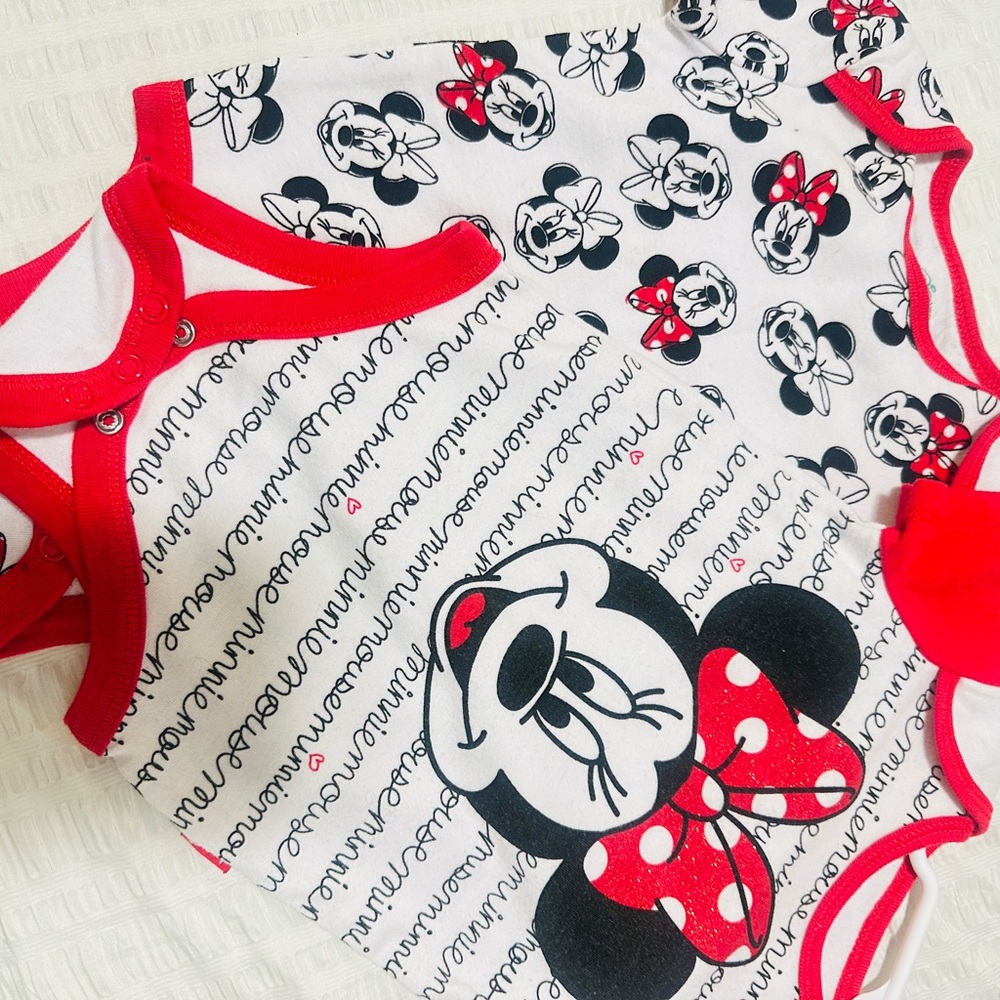 Disney Minnie Mouse Red and White Baby Outfit